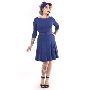 NWOT Pinup Couture Royal Blue Sabrina Dress 2X